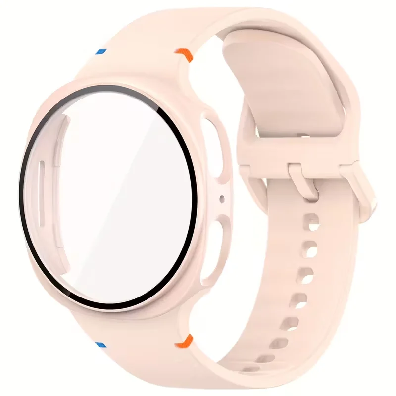 Capa + pulseiras para Samsung Galaxy Watch 8 44mm 40mm 1:1 original Sport Wristband correa Bracelet + Capa + Vidro Galaxy Watch8 band