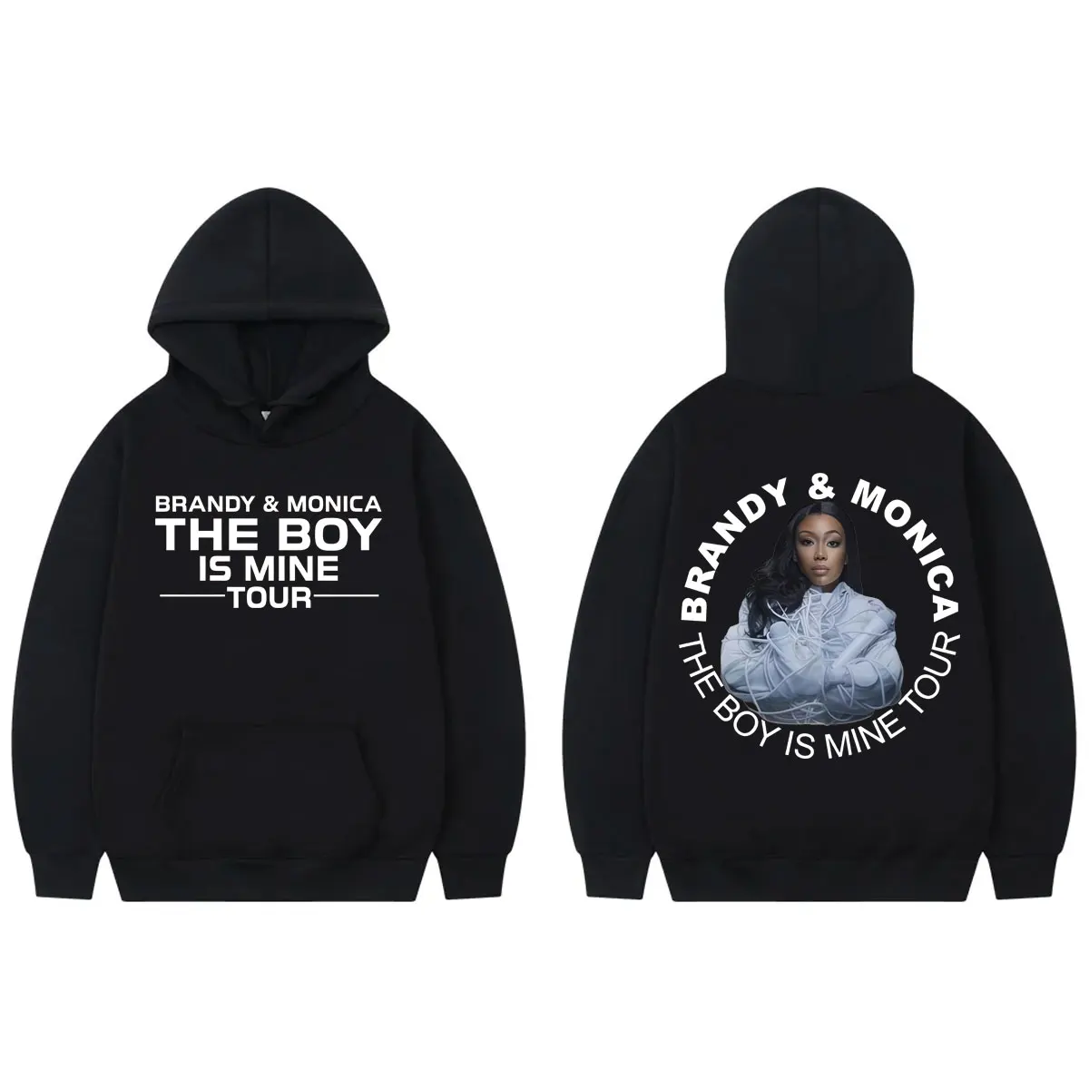 

Brandy & Monica Double Sided Graphic Hoodies The Boy Is Mine Tour 2025 Hooded Sweatshirts Men Women Fashion Aesthetic Pullovers
