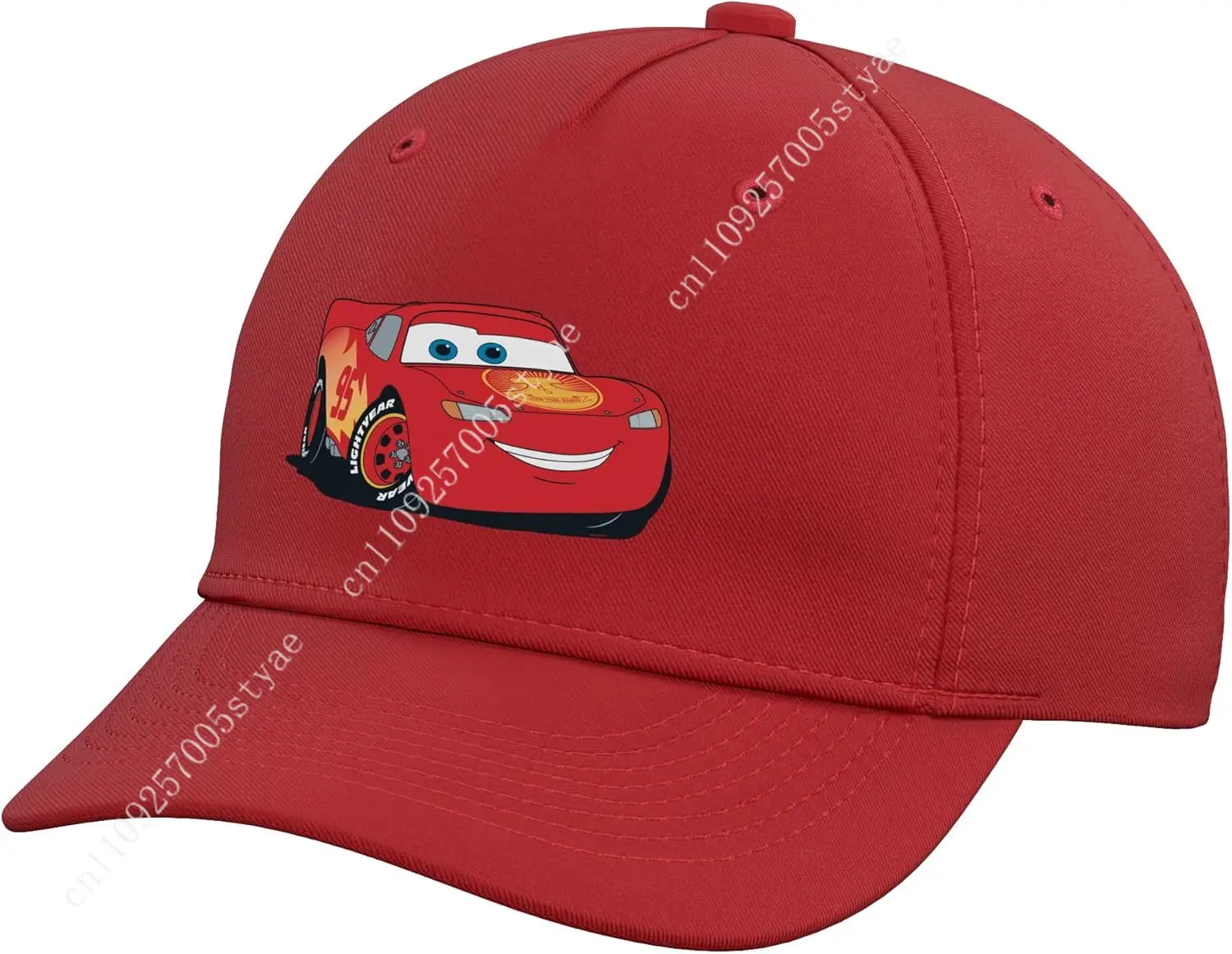 

Disney and Pixar's Cars Lightning McQueen Big Pic Costume Adjustable Printed Baseball Printed Hat