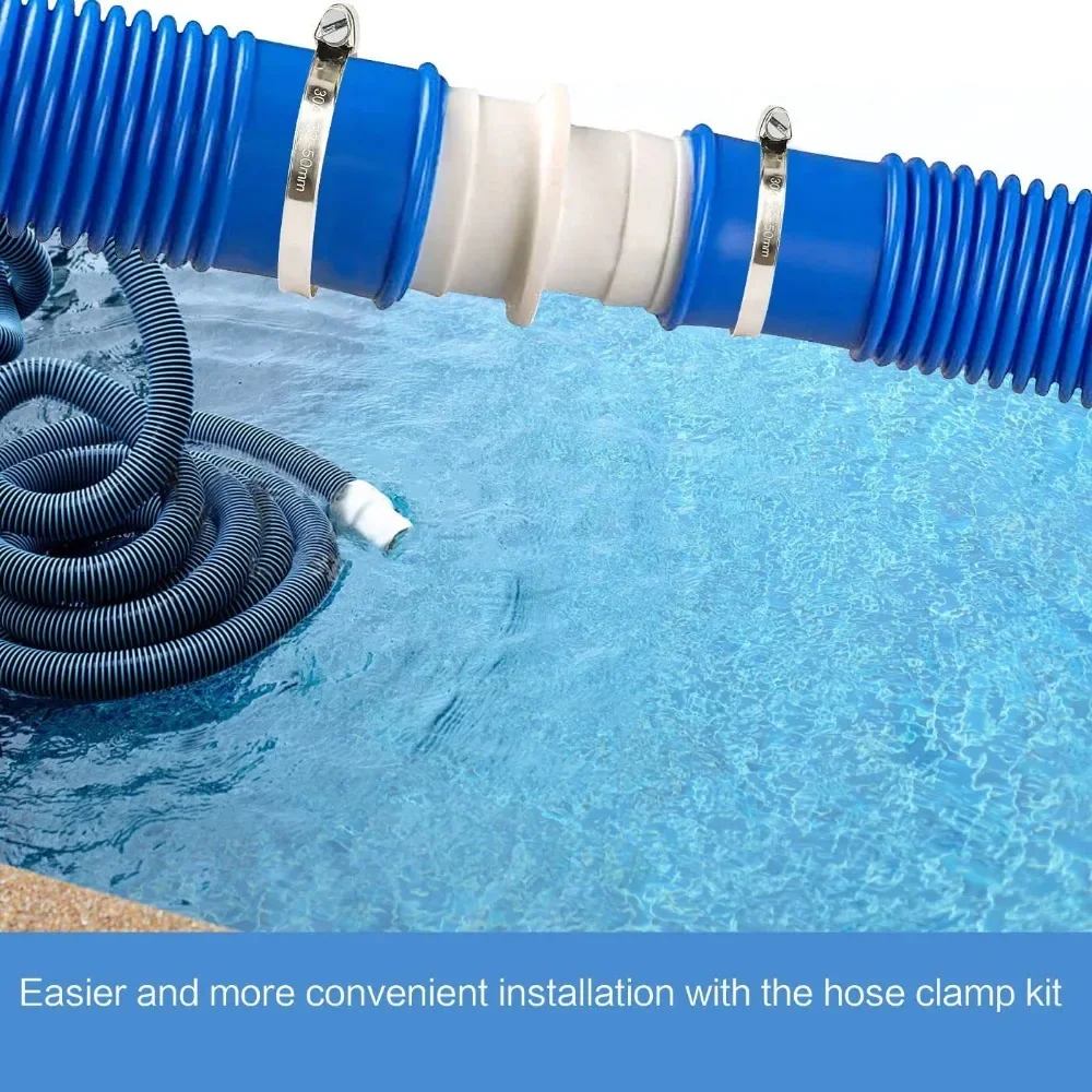 

2/3pcs Pool Hose Connector Set with 38mm Hose Nozzles for Outdoor Swimming Pool Spas Hot Tubs Hose Connect Adapter Nozzle