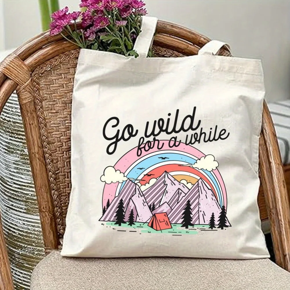 The Mixed Colors Are a Normal Manufacturing Phenomenon And Not Defects. Outdoor Exploration Tote Bag, Unisex for Couples, Featur