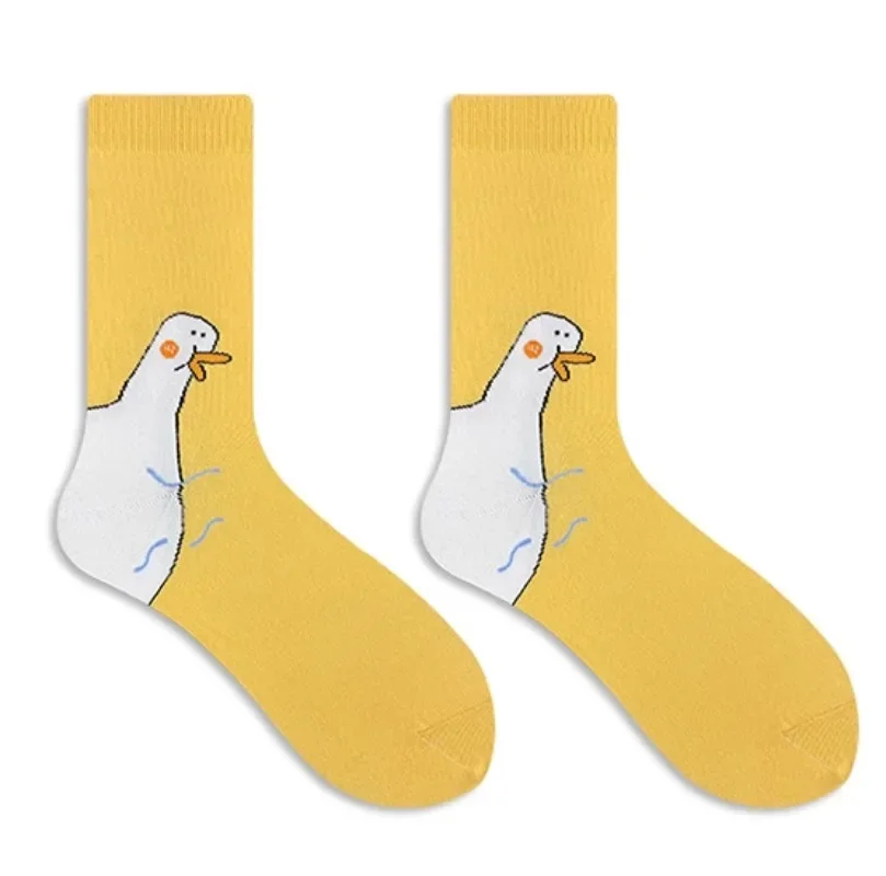New Fahsion Funny Crazy Goose Head Sport Cotton Sock Creative Happy Animal Casual Socks Women Men Universal, image 5