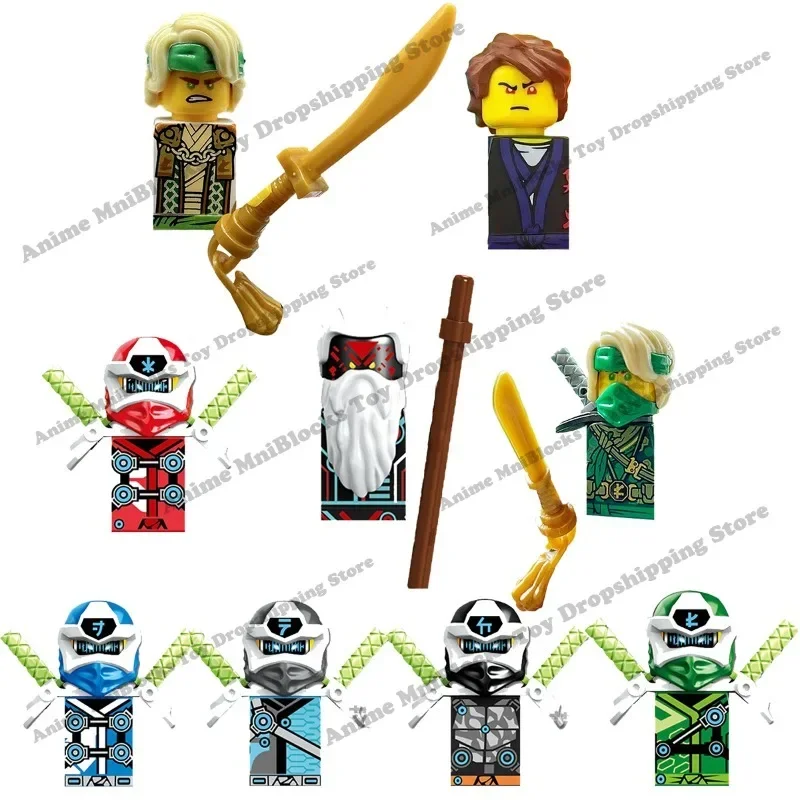 Prime Empire Kai Jay Cole Nya Shinobi Anime Figs Bricks Dolls Lloyd Garmadon Killow Mini Action Toy Figura Building Blocks Model