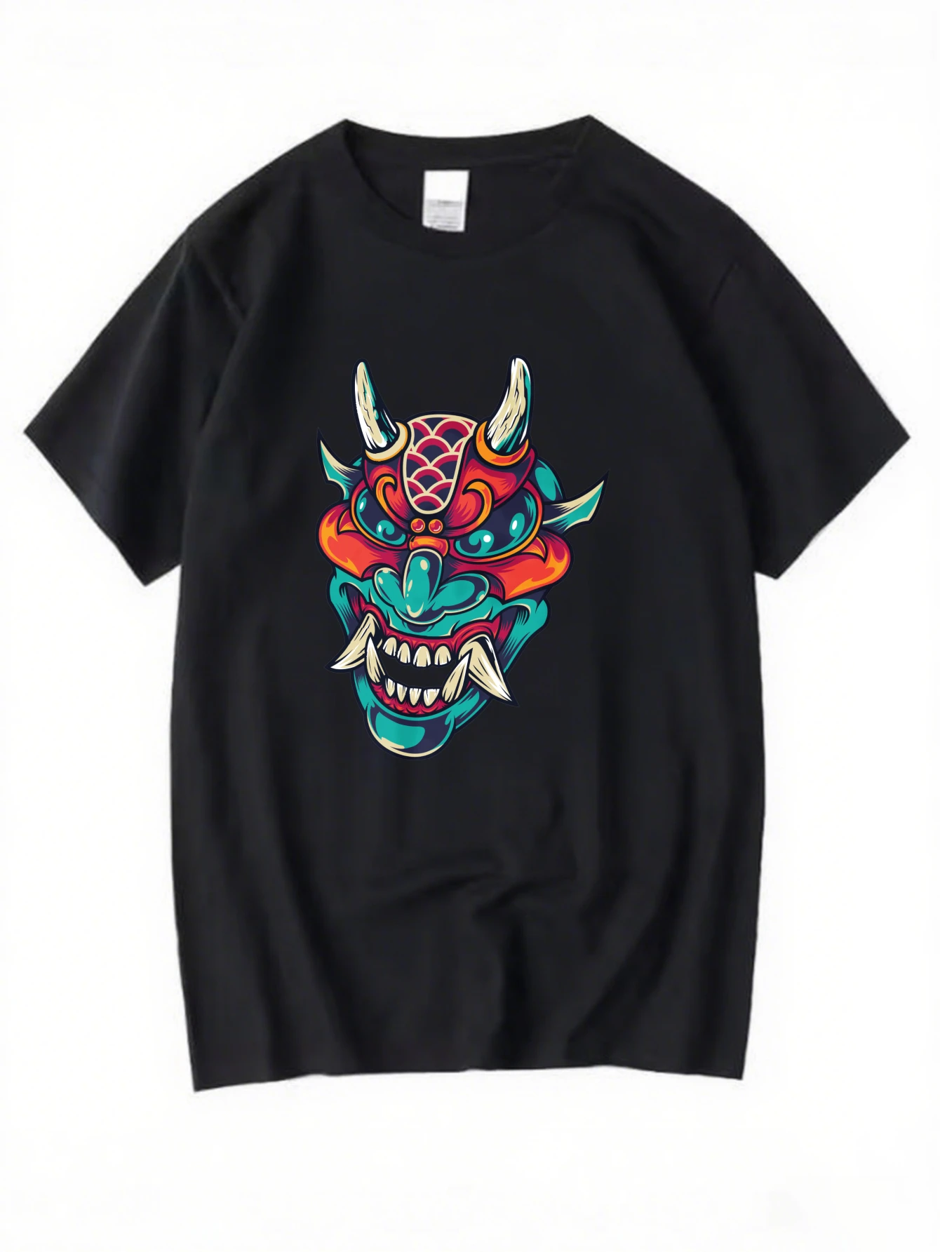 

Men's Vintage Skull & Axes T-Shirt Gothic Biker Retro Casual Streetwear Cotton Tops