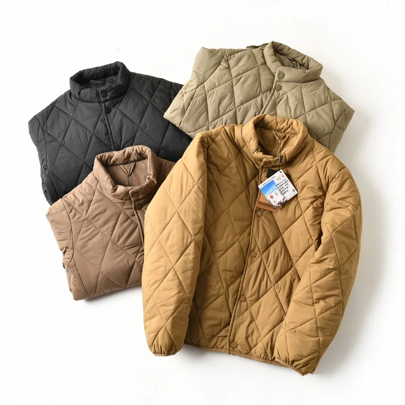 

High-End Efficient Warm Cotton Casual Jaet Men's Winter Stand Collar Embroidered Loose Fit Youth Trend Regular Length