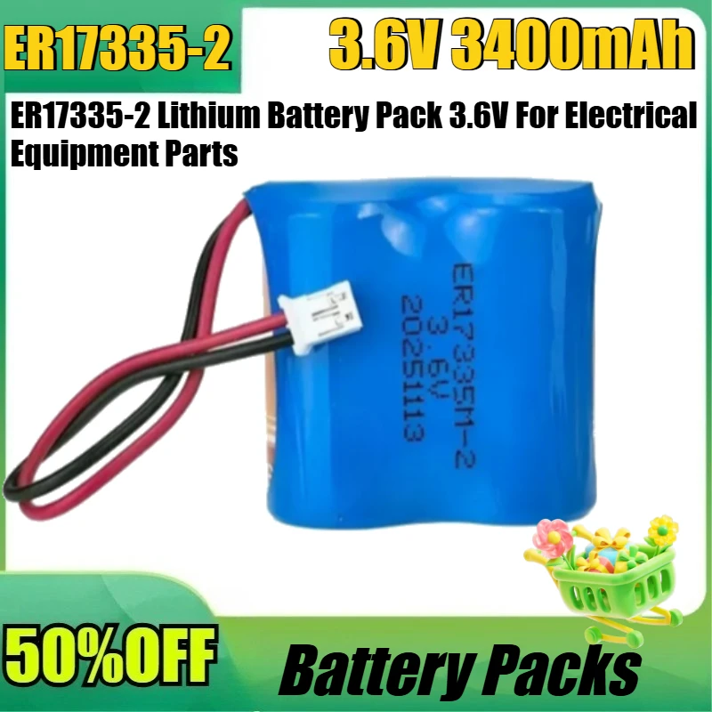 

New High-Quality 1pce ER17335-2 Lithium Battery Pack 3.6V For Electrical Equipment Parts