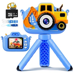 Gofunly 2,0-Zoll-Kinderkamera, 1080P HD-Digitalkamera, tragbare Videokamera mit 32 GB Speicherkarte und Stativ