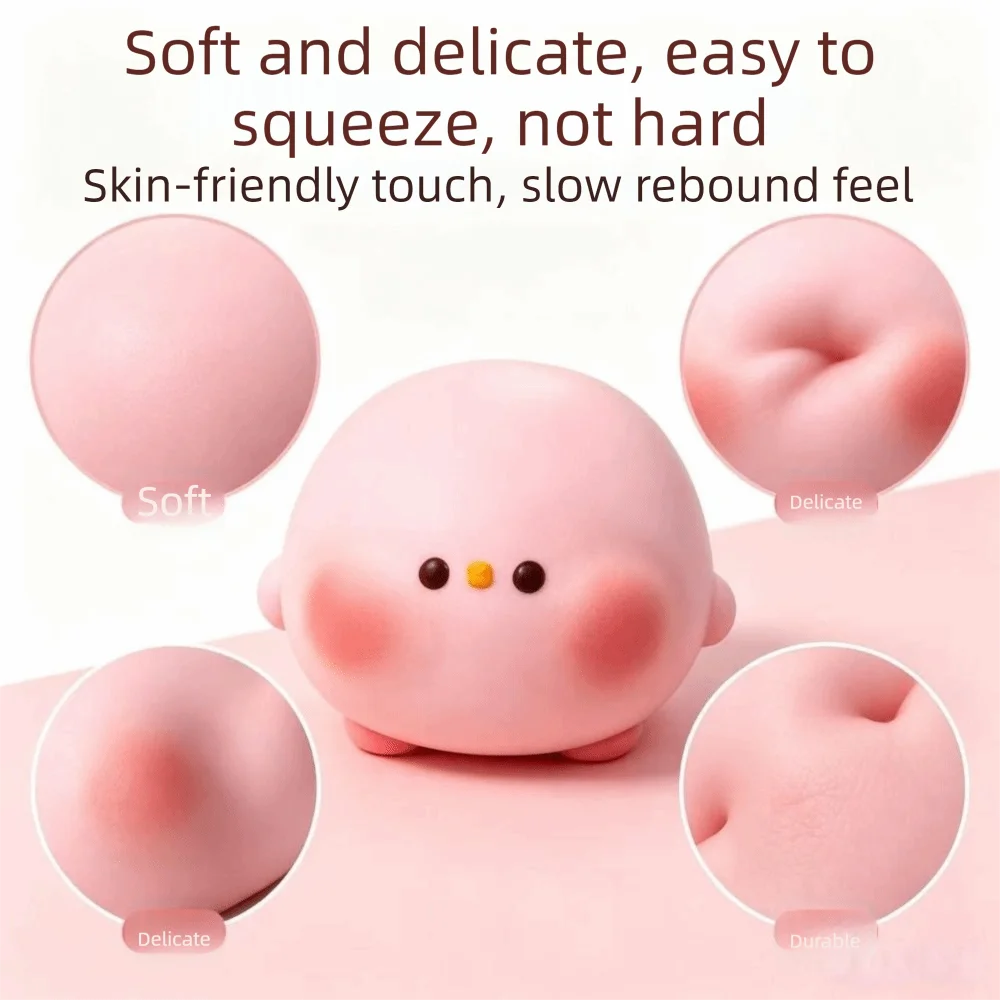 Slow Rebound Chickens Squishy Super Soft Pink Young Chickens Squeeze Cute Slow Rising Slow Rising Birthday Gifts