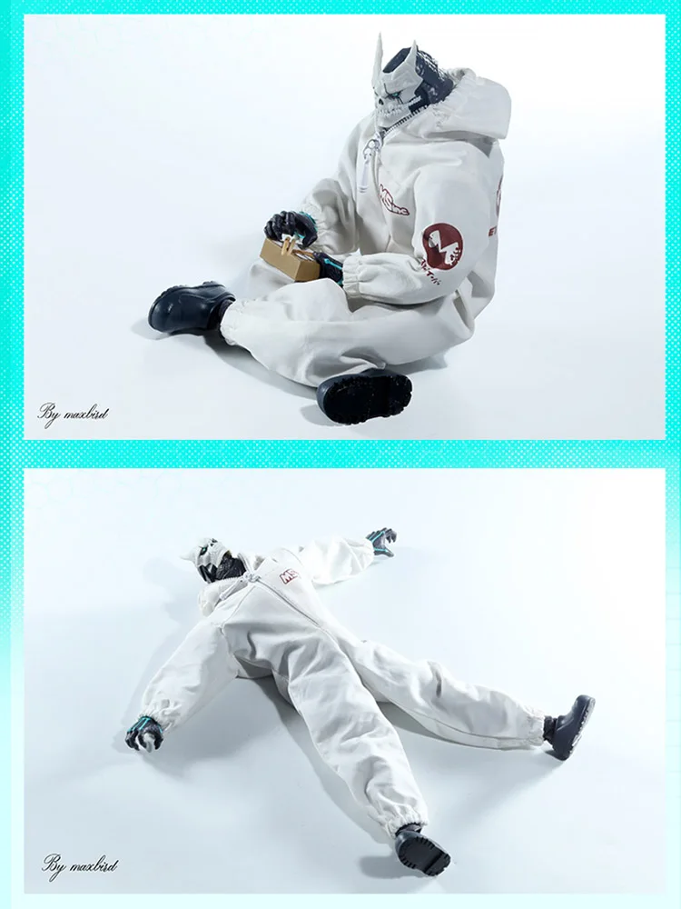 1/12 Japanse Anime Monster No.8 White Mini DIY One Piece Protective Suit Clothes Accessory For 6" Shf Figurine Hobby Decoration