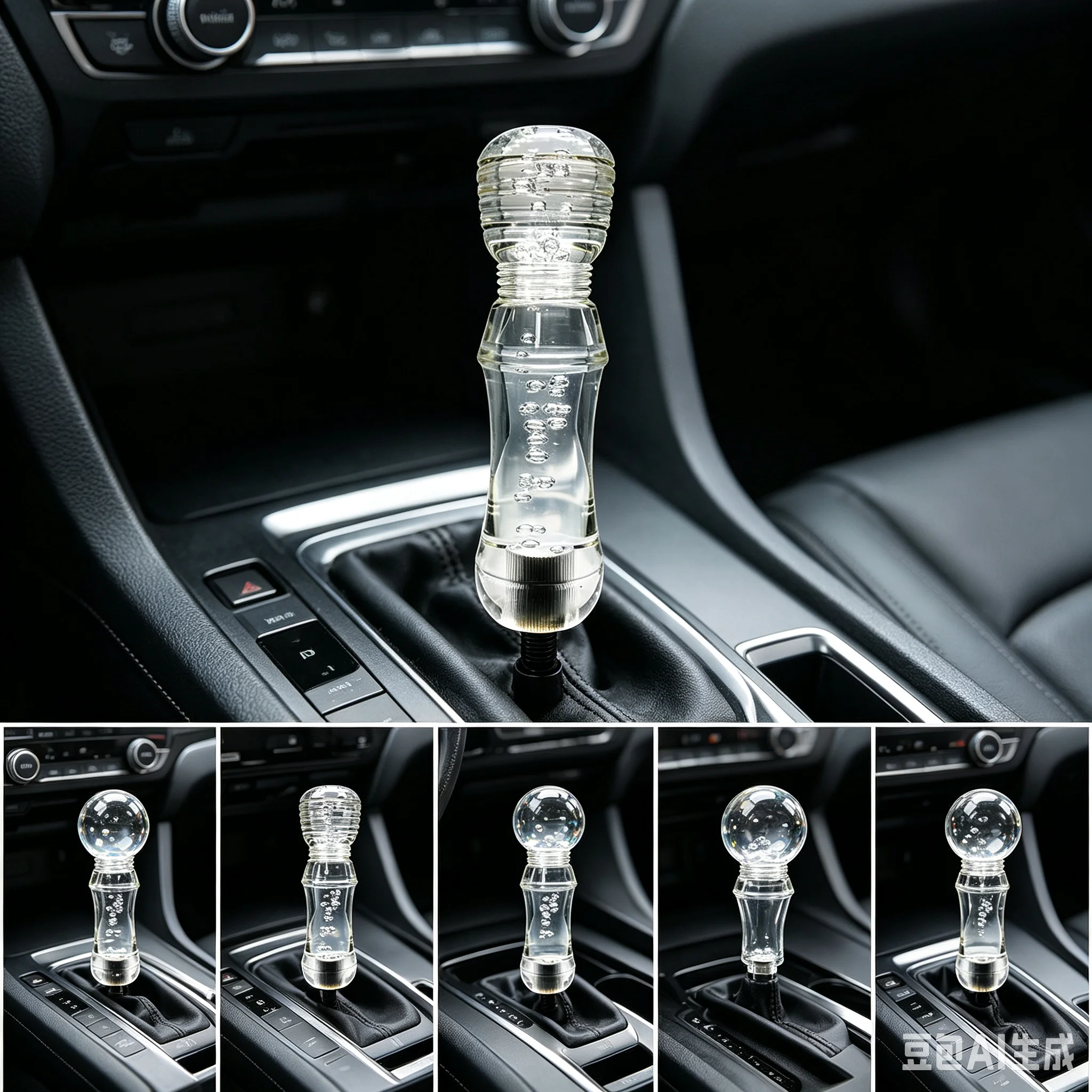 20cm Car Shining Stitching Multicolor Gear Shift Knob Crystal Bubble Colorful Shifter Lever AT MT Fit For Honda Toyota Nissan