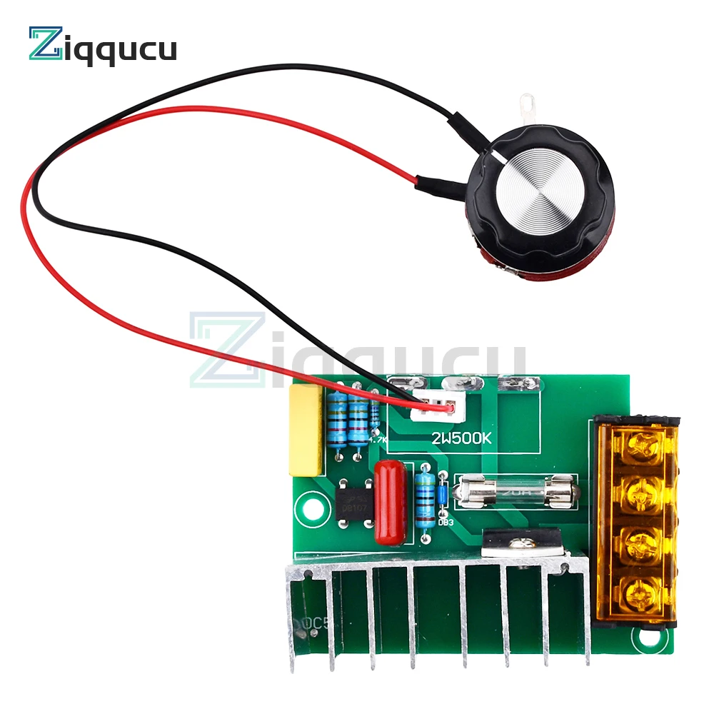 AC 0-220V 4000W Motor Speed Controller SCR Electronic Voltage Regulator Module Motor LED Swith Speed Control Knob