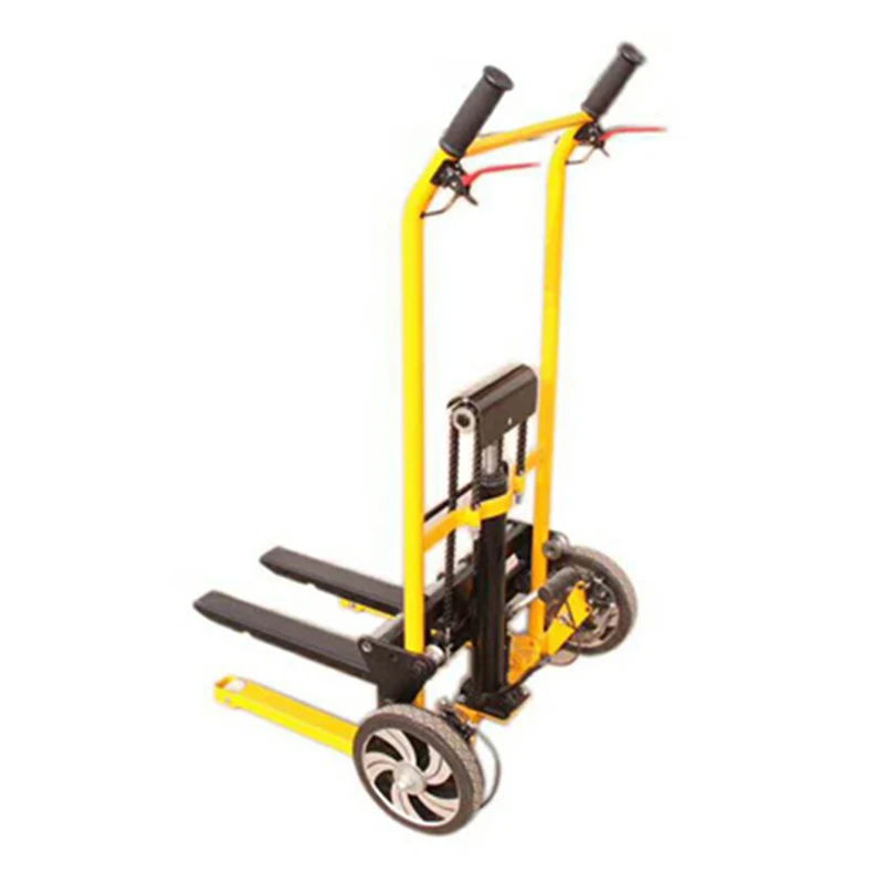 Mini 200kg load-bearing forklift, portable manual handling stacker, light and small household lift truck, hydraulic unloading