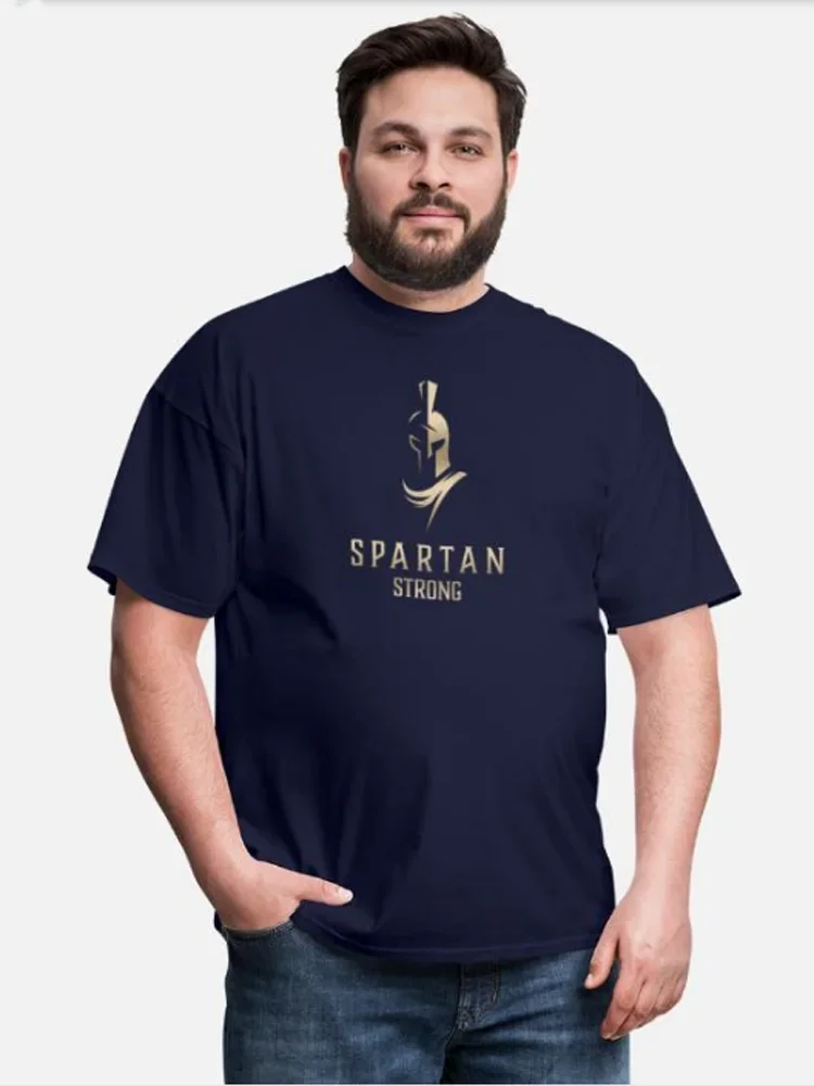 Sparta Helmet Gladiator Spartan Strong Gym Fitness Training T-Shirt 100% Cotton O-Neck Summer Short Sleeve Casual Mens T-shirt view 5