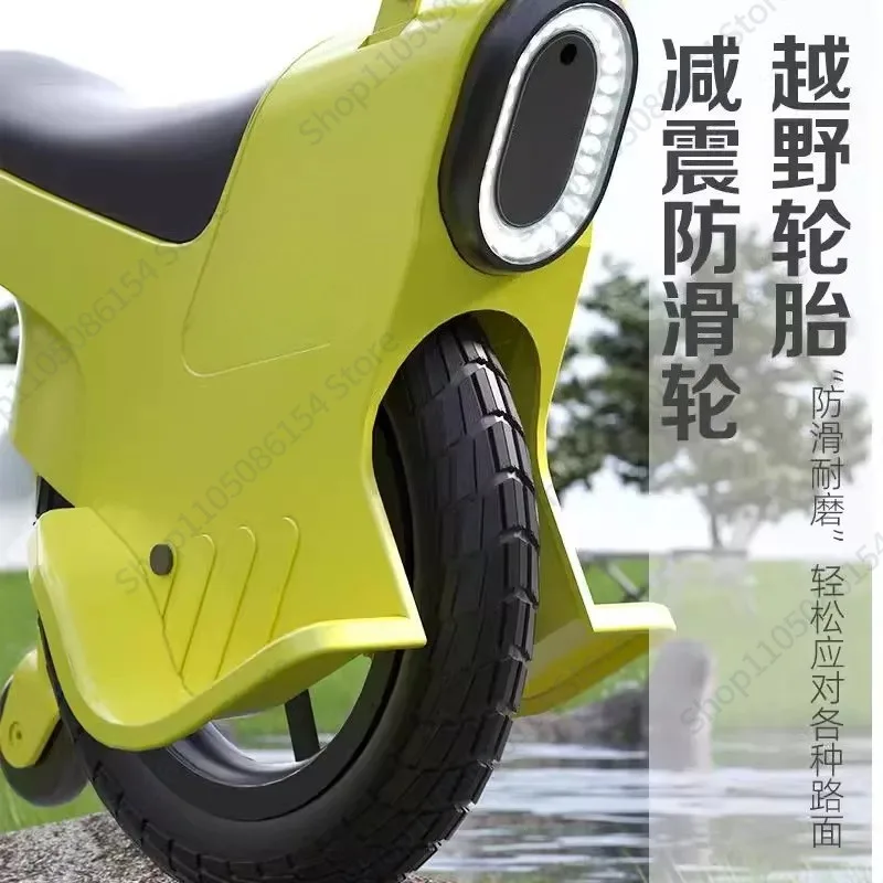 Parent-child unicycle with auxiliary wheel baby walking artifact outdoor play camping trolley light travel