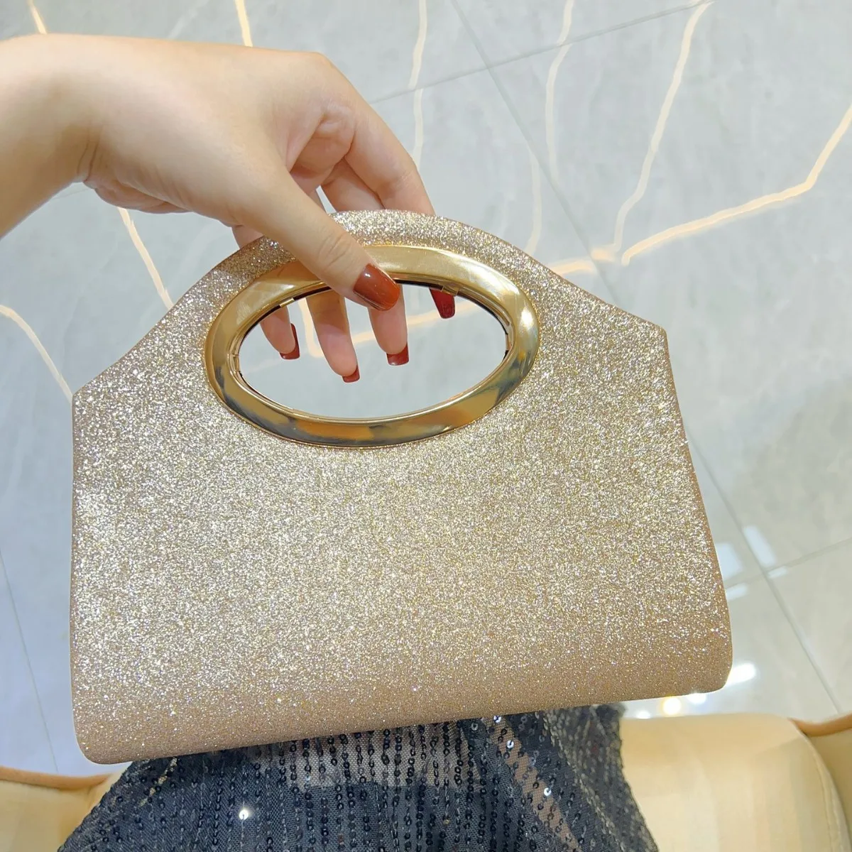

New Cross-Border Women’s Clutch Bag Luxury Niche Design Elegant Handheld Purse Fashion Dinner Party Wedding Evening Handbag