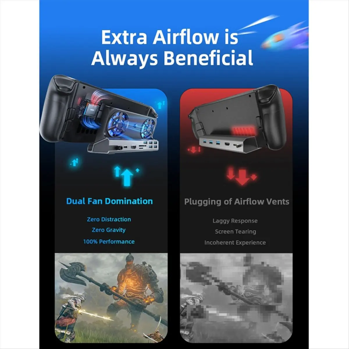 

* Док-станция ABSAB «10 в 1» для Steam Deck OLED & ROG Ally & Legion Go, двойной вентилятор охлаждения, 5 USB-портов ROG Ally