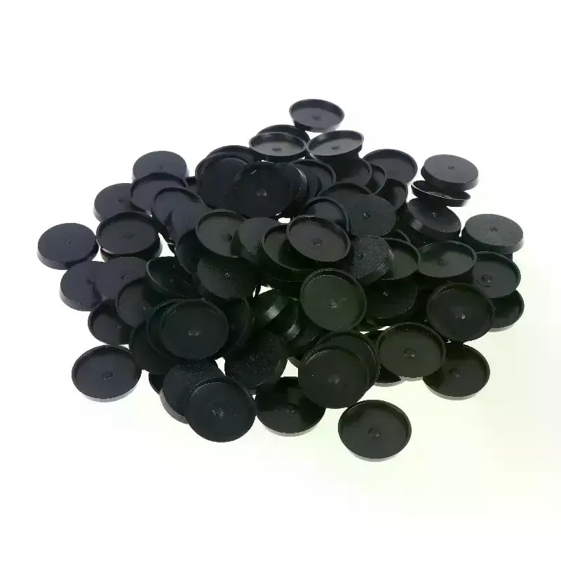 20/100Pcs 25mm Round Wargame Miniature Base Black Plastic Figure Stand For Tabletop Wargaming Model Hobby DIY Painting view 2