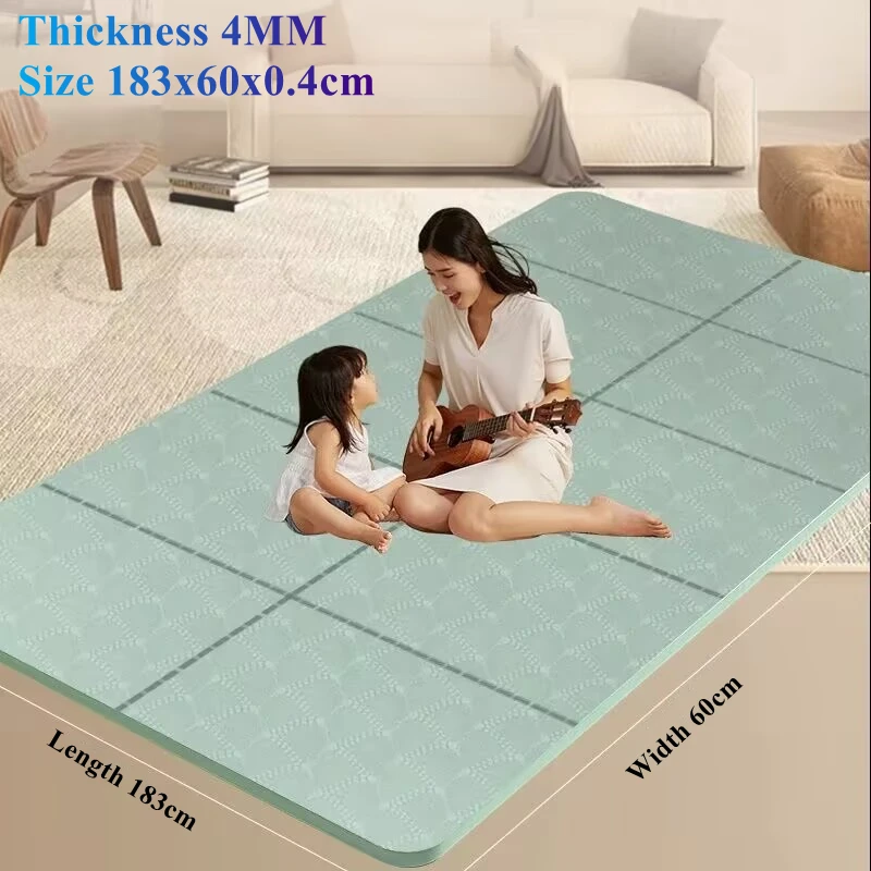 

Спортивный коврик для фитнеса 183 × 60 см, одеяло для упражнений, йоги, толщиной 4 мм, коврики для йоги, противоскользящий коврик для пилатеса, гимнастический коврик, оборудование для фитнеса