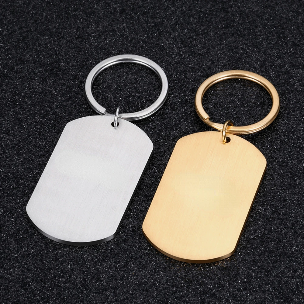 20/50/100pcs Blank Military Pet ID Tag Personalized Stainless Steel Keychain 3 Size Pet Dog Tag Cat High Quality Accessories