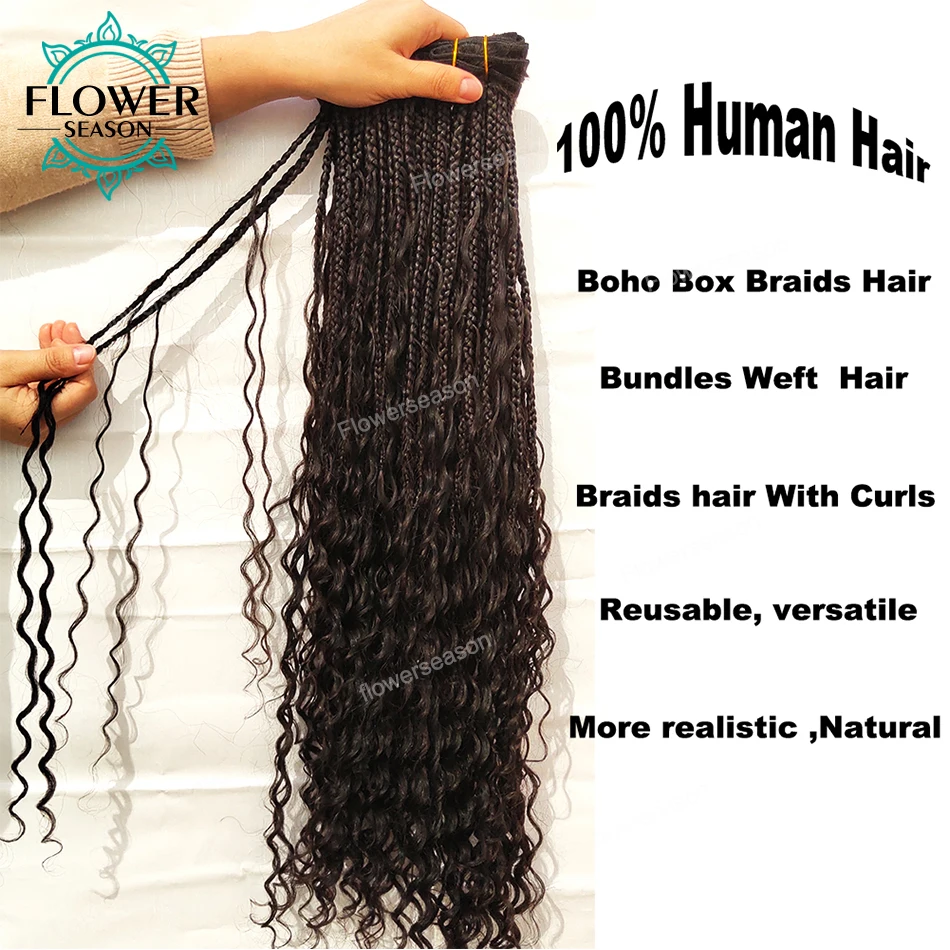 Pacotes de trama de cabelo humano com cachos, Weave Bundles Extension, trama dupla para mulheres negras, natural, 3 Bundles Box