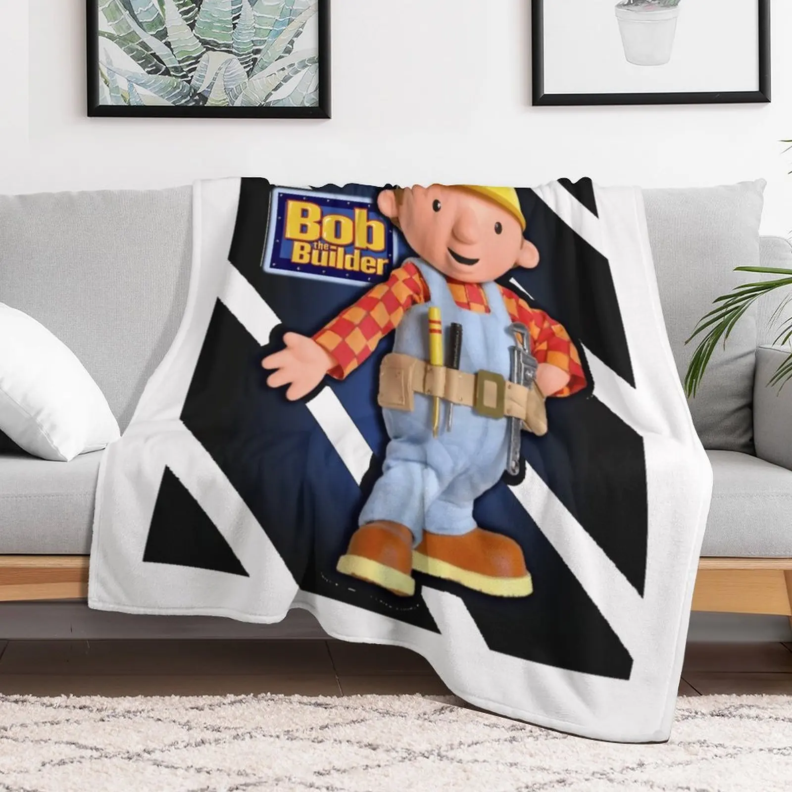 Bob The Builder with shadow Throw Blanket Luxury St christmas decoration Blankets For Bed Sofa Blankets