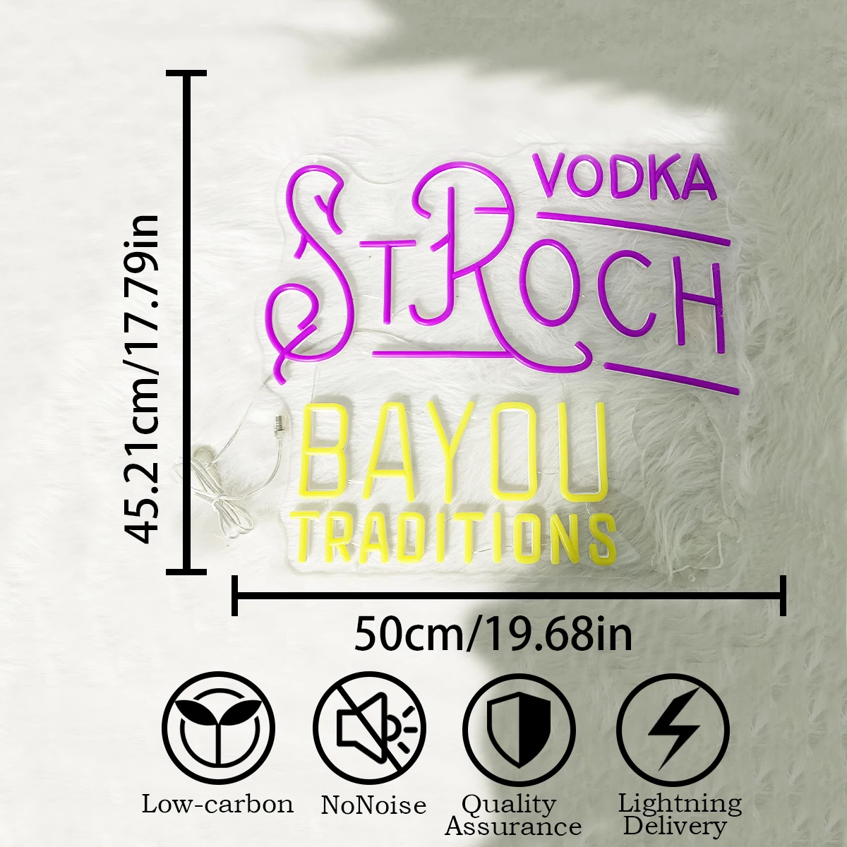 Vodka STROCH LED Neon Signs for Wall Decor, Good Vibes Neon Sign for Bedroom, Birthday Party Bar Pub Club Apartment Hom