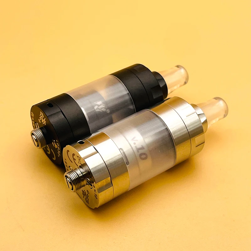 Dsx by-ka v10 mtl rta 5ml 22mm de diâmetro 316ss bobina única tanque reconstruível atomizador vape com pinos afc de 1.2mm 1.4mm 1.7mm