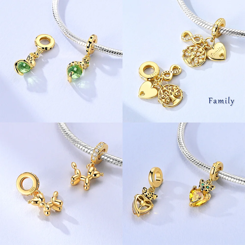 جديد 925 الفضة سبليتابل الشمس القمر استرخى سحر ستار القلب حبة صالح الأصلي سوار للنساء غرامة صنع المجوهرات هدية