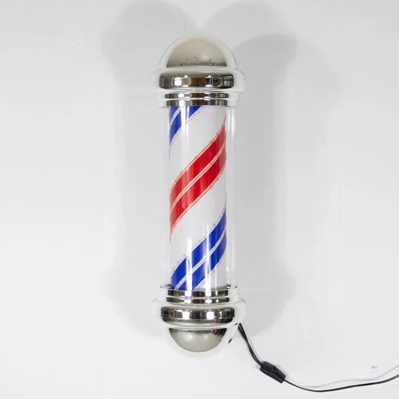 LED Barber Shop Light Wall Mounted Hair Sign Super Bright Outdoor Waterproof Rotating Pole Lamp for Barbershop