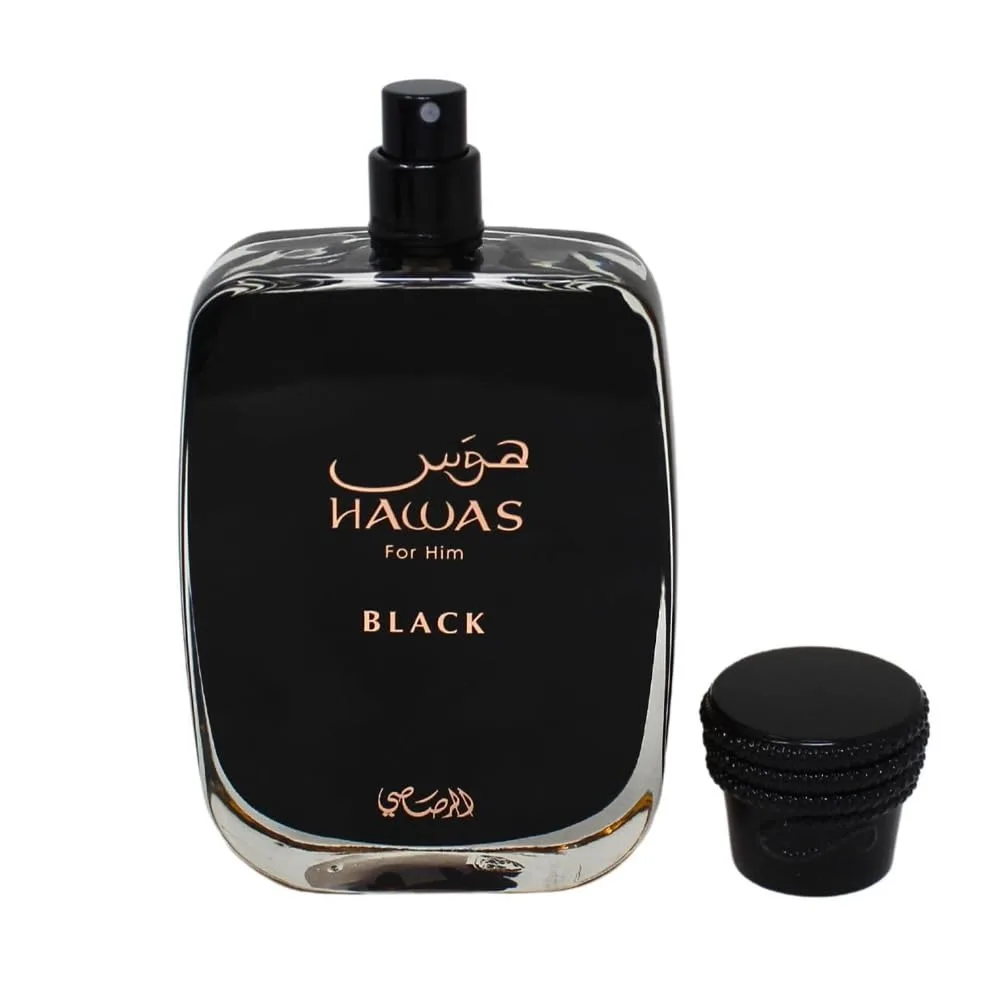 Hawas Black by Rasasi for Men - 3.38oz Eau De Parfum Spray, Long Lasting - Sophisticated and Modern Fragrance for Men. view 7