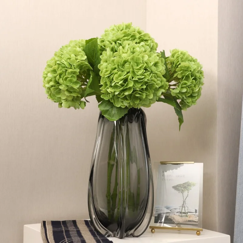 Real Touch Artificial Big Hydrangea Flower Faux Hydrangea For Living Room Wedding Decor Outddor Table Vase Hotel Party Decor