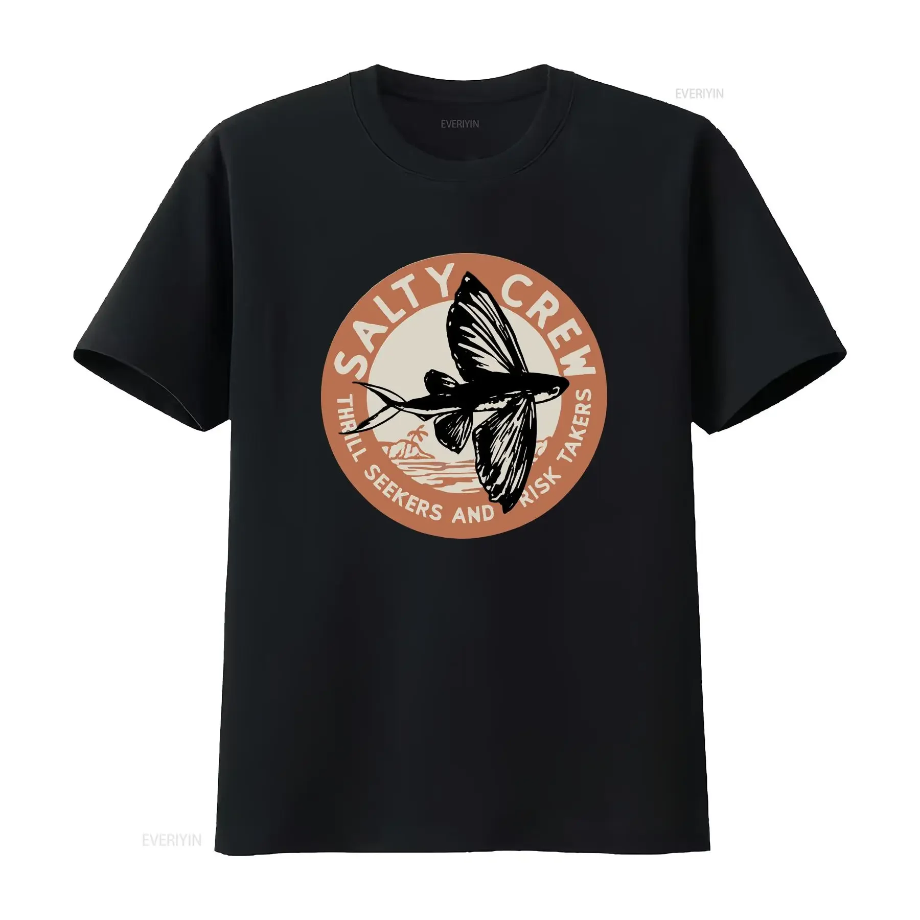 Salty Crew Fly By T Shirt Bone vintage Washed Top For Everyday Wear fashion Slightly Stylish homme designer clothes vintage