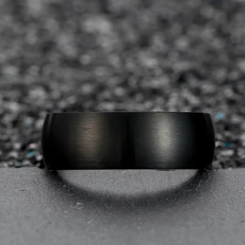 Men's Classic Solid Vintage Stainless Steel Rings