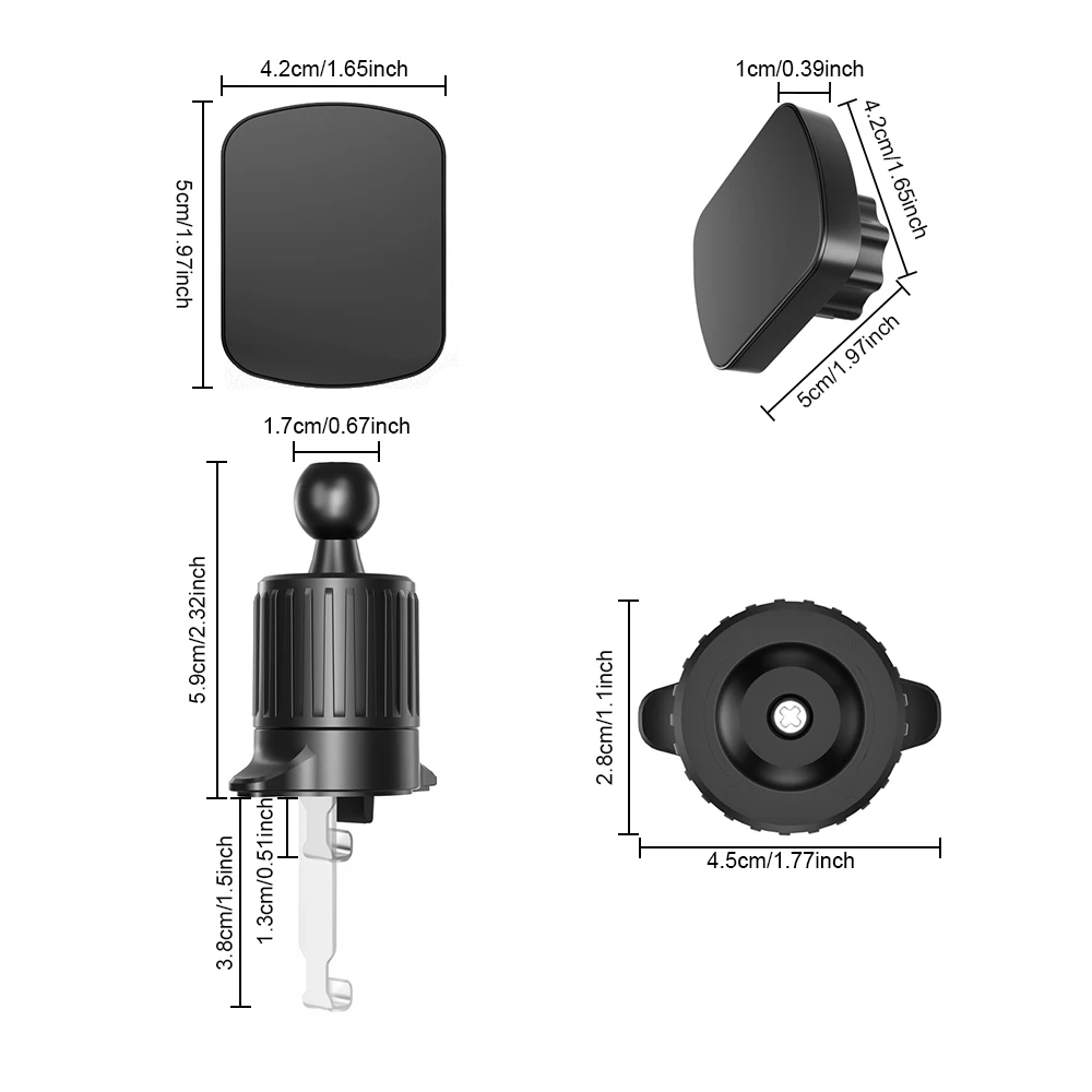Xnyocn Magnetische Handyhalterung für das Auto, CD-Schlitz- und Lüftungsschlitz-Montage, verstellbare Handyhalterung für iPhone, Xiaomi, Honor. – Detail 19