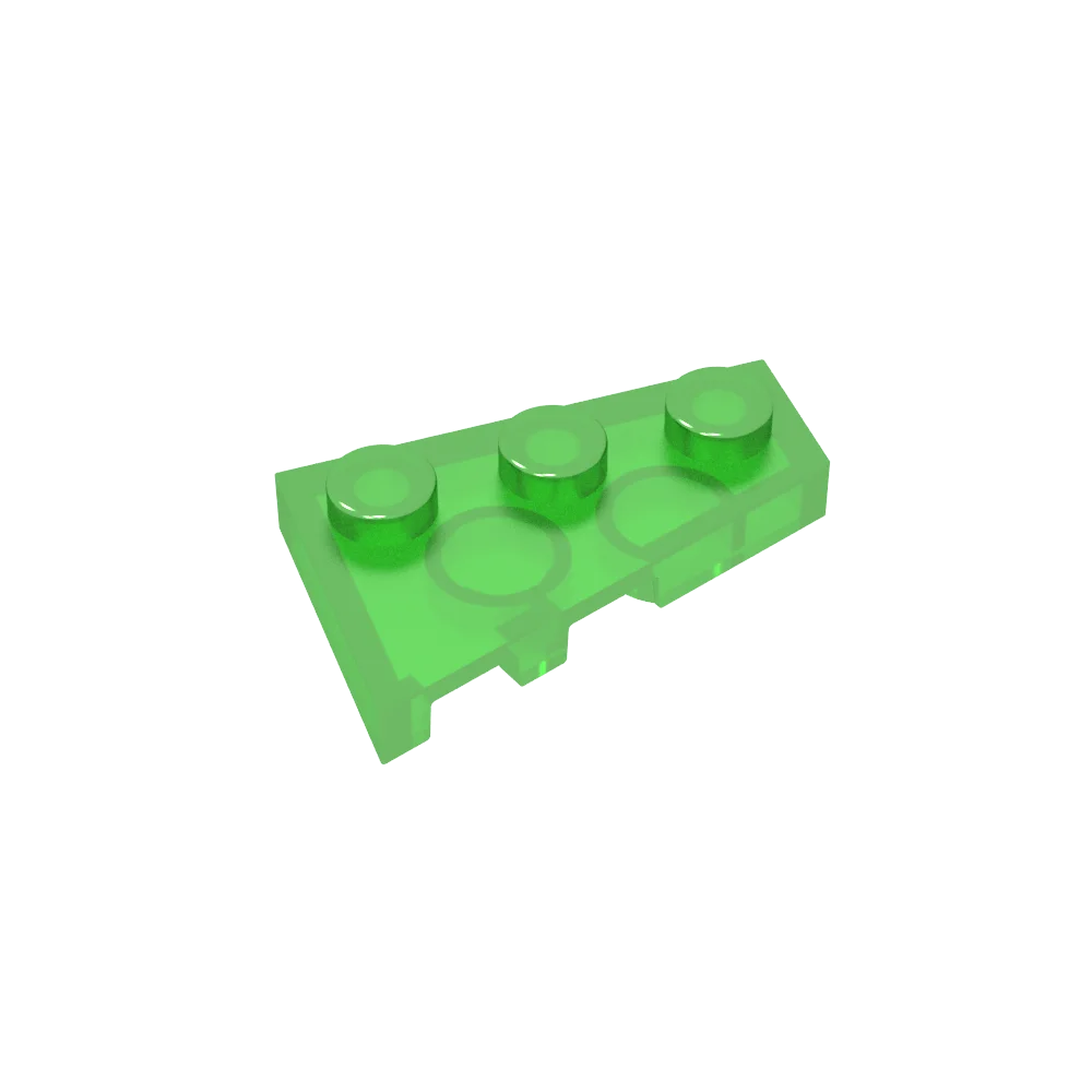 Kids DIY Educational Technical Building Brick Sets, Compatible with lego 43722, Gobricks GDS-547 Right Wedge Plate 3x2