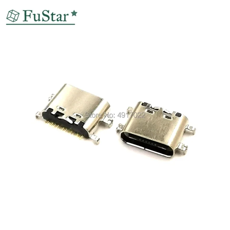 10pcs USB-3.1 SMT USB Connector Type C Horizontal Mid Mount 12P OR 16P Female through board 0.8mm for charger adapter DIY Type C