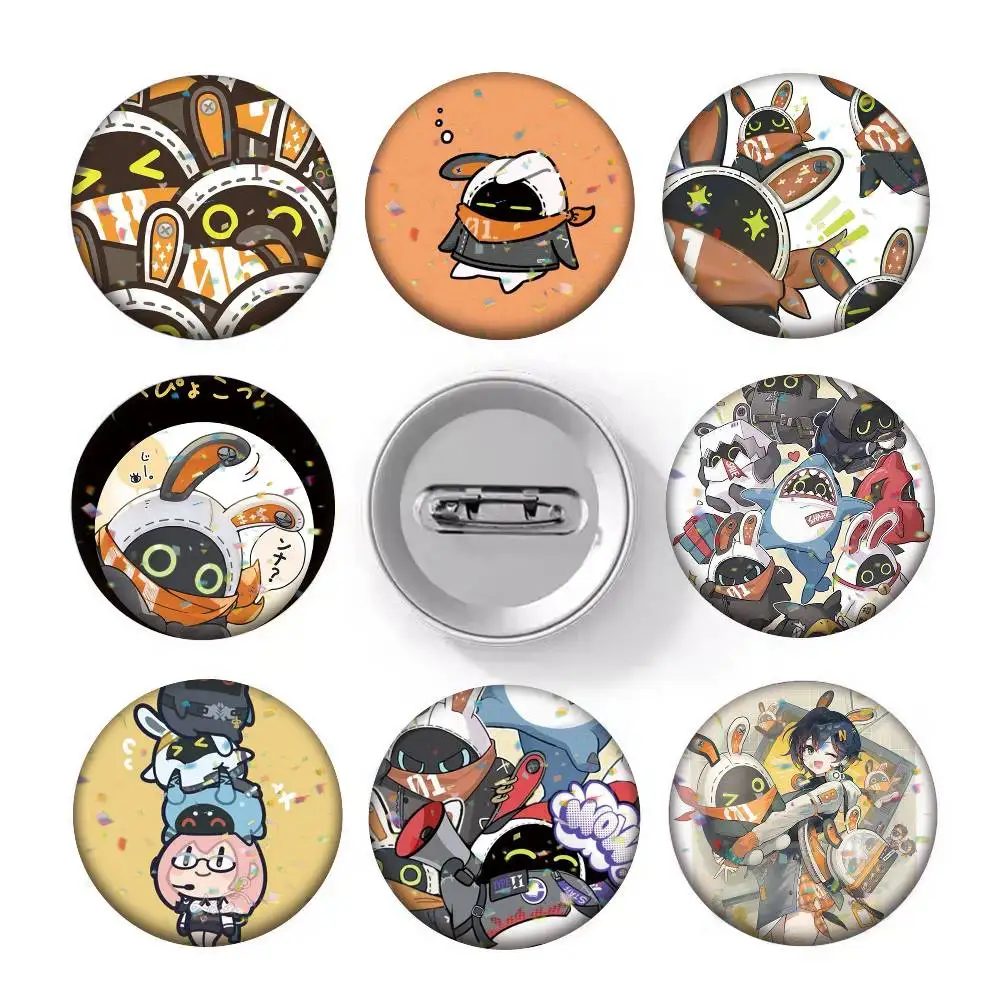 Angboo Zenless Zone Z-zero  25 32 44 58 75mm Badges Personalized Round Brooches Pins Accessory Gift