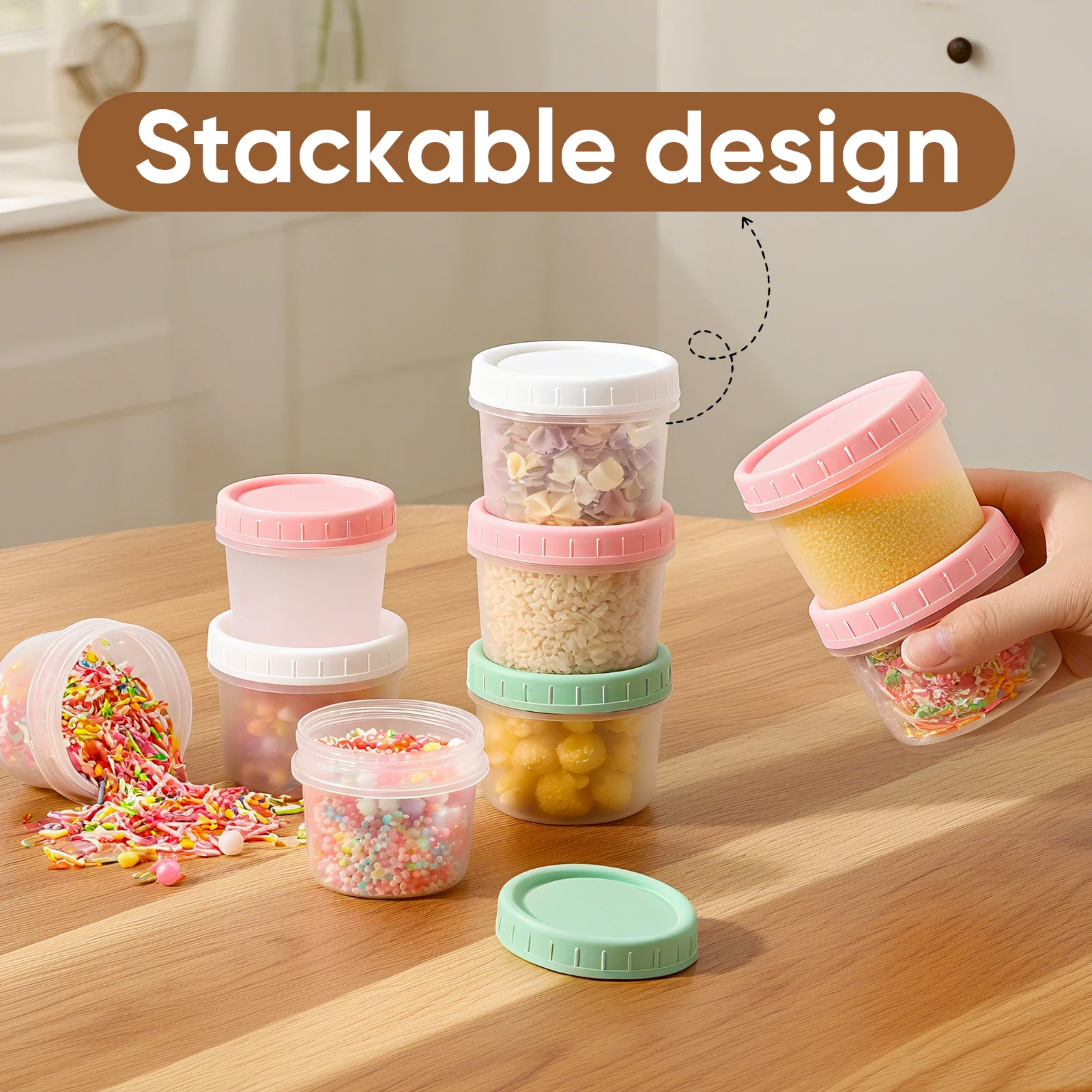 Food Storage Containers Takeout Containers with Swivel Top Lids, Leak-Proof, BPA-Free, Freezer, Microwave and Dishwasher Safe