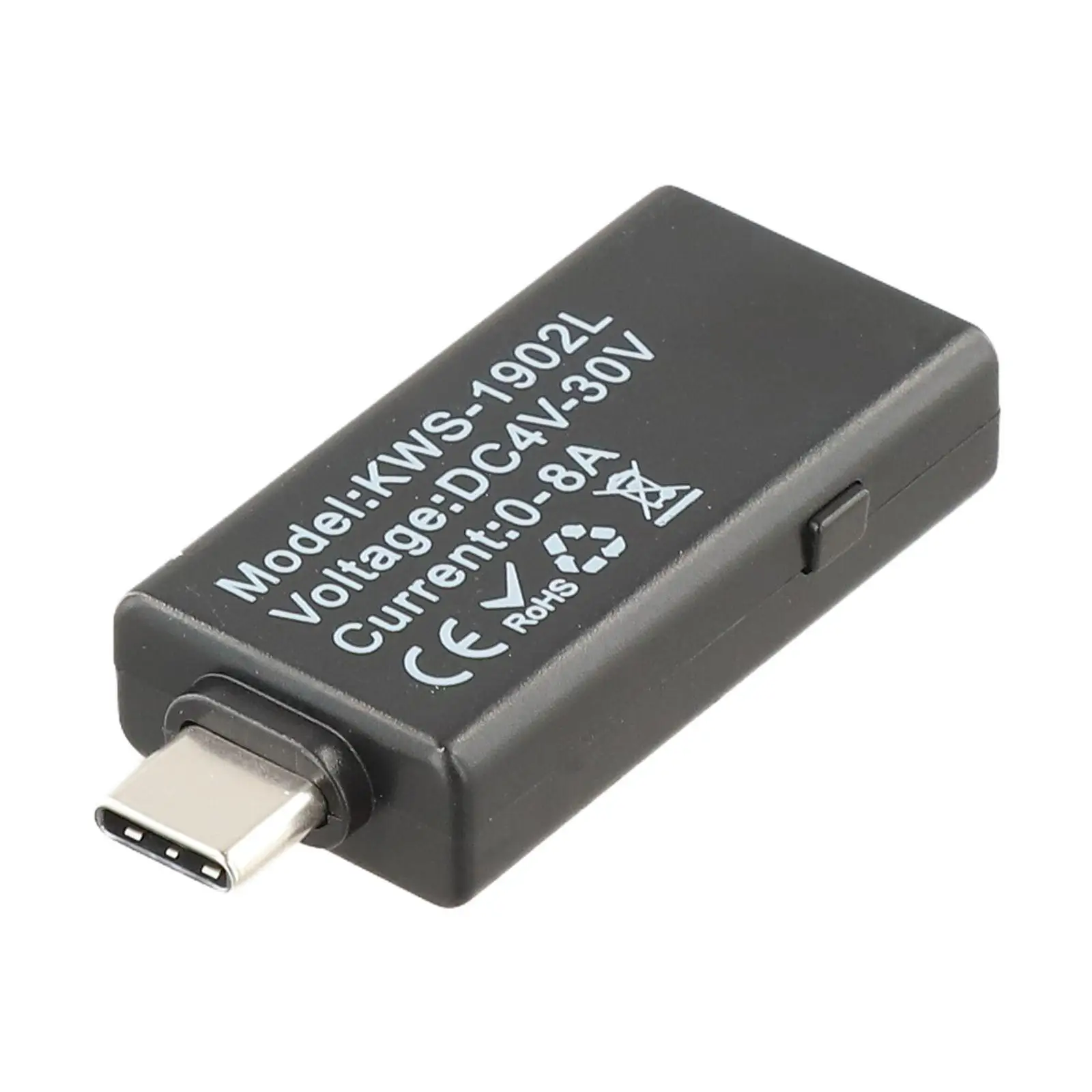 

USB-C тестер KWS1902L с TFT-дисплеем 0,96 дюйма для измерения напряжения, тока и мощности, компактный двунаправленный дизайн