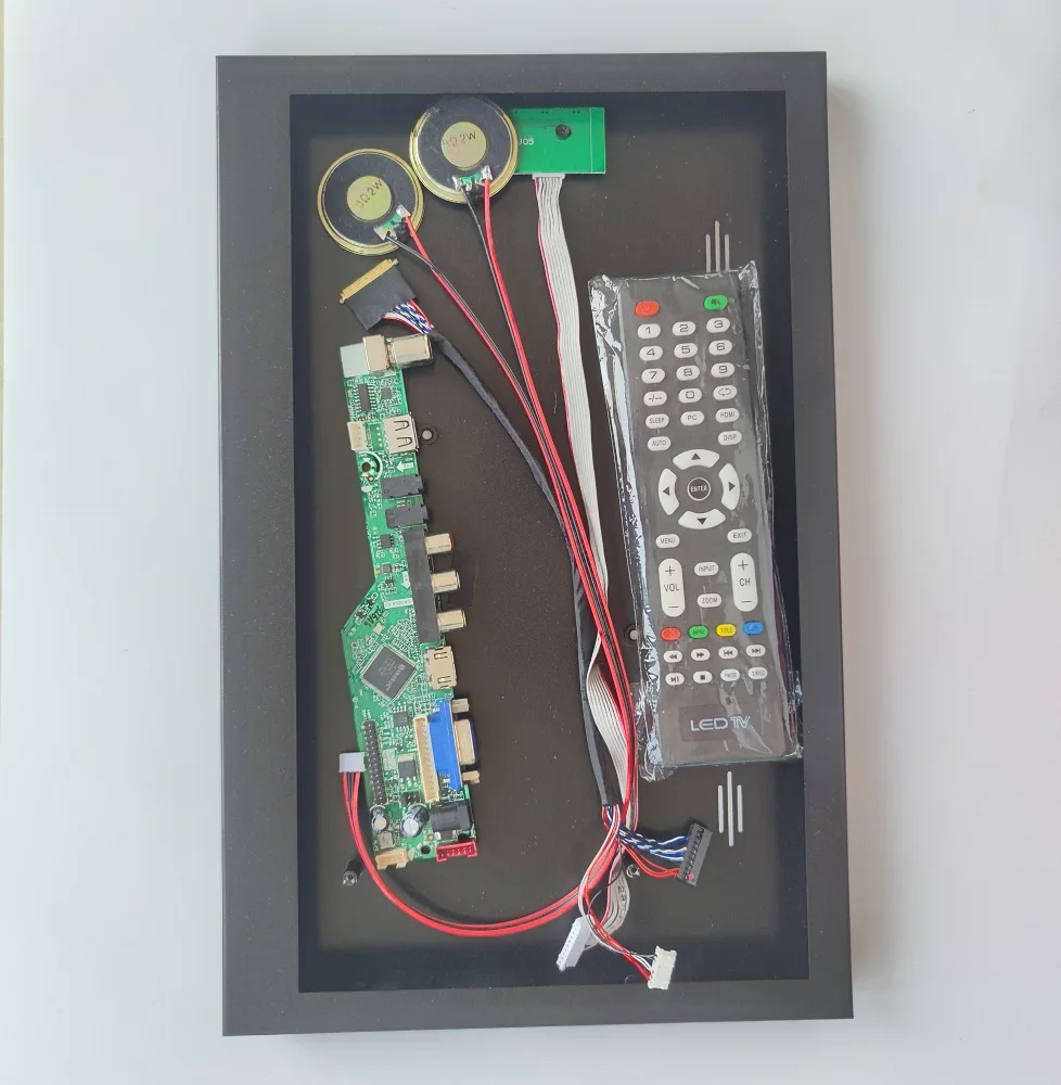 Placa do controlador com caixa do metal da liga de alumínio, caixa da tampa traseira do painel, tela LCD, avoirdupois, VGA, tevê, N156HGE, 1920x1080, 15.6 ", 40Pin