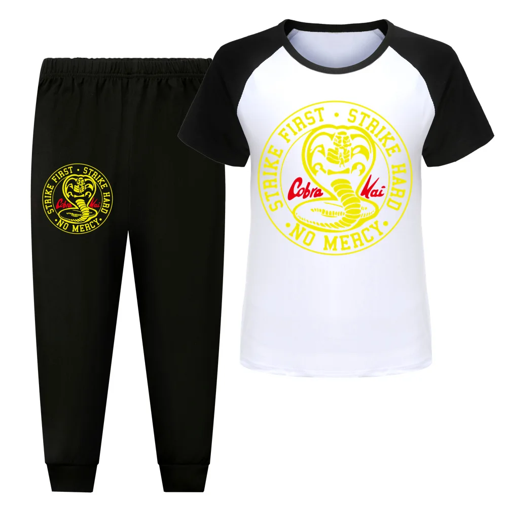 

Cobra Kai The Karate Child Short-sleeved Tshirt Pants Pajama Set for Girls Boys Pyjamas Kids Homewear Clothes Toddler Kids Pjs