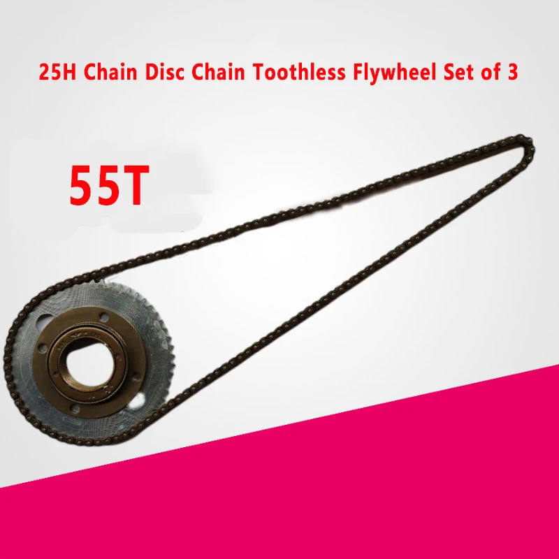 25H catena disco senza denti catena volano Set tre pezzi catena disco dente 80T 65T 55T adatto per motori MY1025 MY1016 MY1020