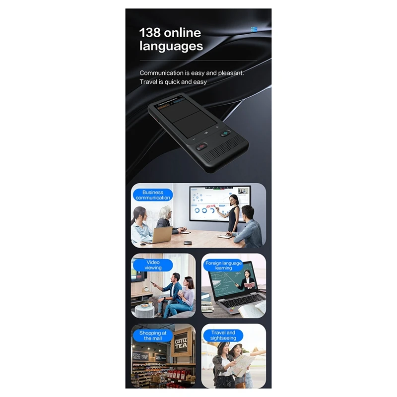 WISH ใหม่ T18PRO แบบพกพา Audio Translator 138 ภาษา Smart Translator ออฟไลน์แบบเรียลไทม์ Smart Voice AI Photo Translator