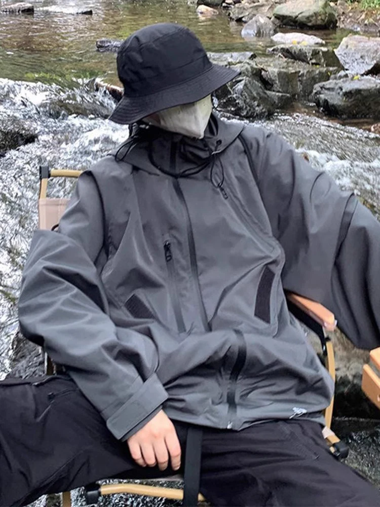 

Мужская куртка для активного отдыха в американском стиле, ветрозащитная, молодежная, весенне-осенняя, повседневная, свободного кроя, верхняя одежда