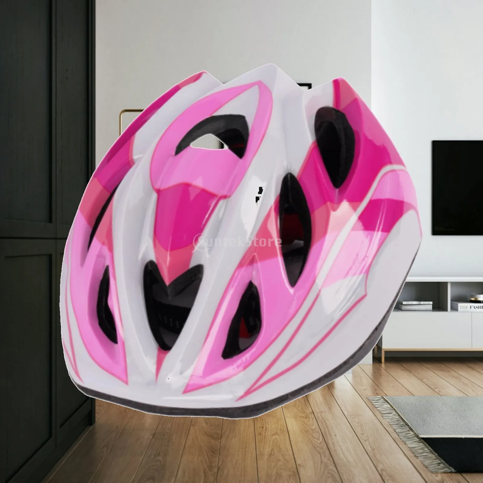 Casco de bicicleta para niños, correa para la barbilla con perilla ajustable, cómoda ventilación, casco de seguridad para bicicleta de carretera para niños y niñas