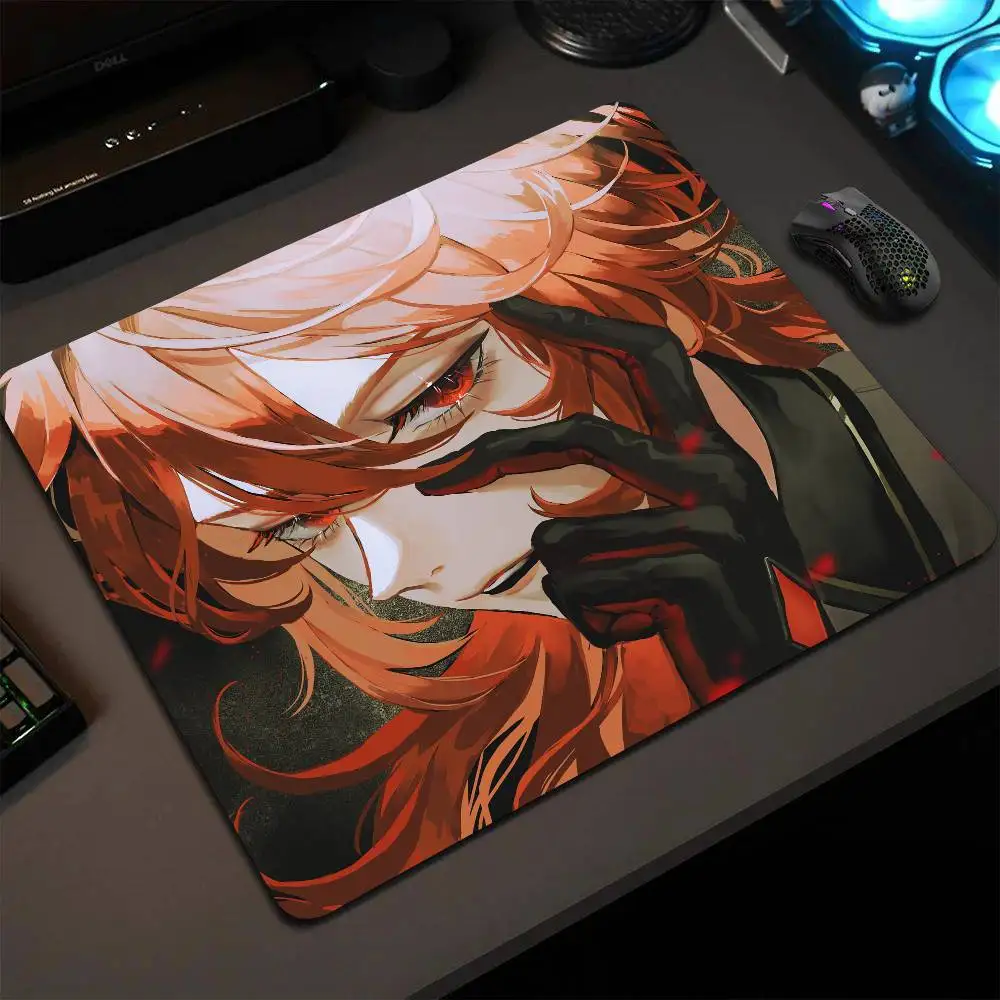Diluc Ragnvindr Genshin Impact Mouse Pad 22X18 Square Computer Accessories Office Game Table Mats Rubber Anti-slip Mousepads