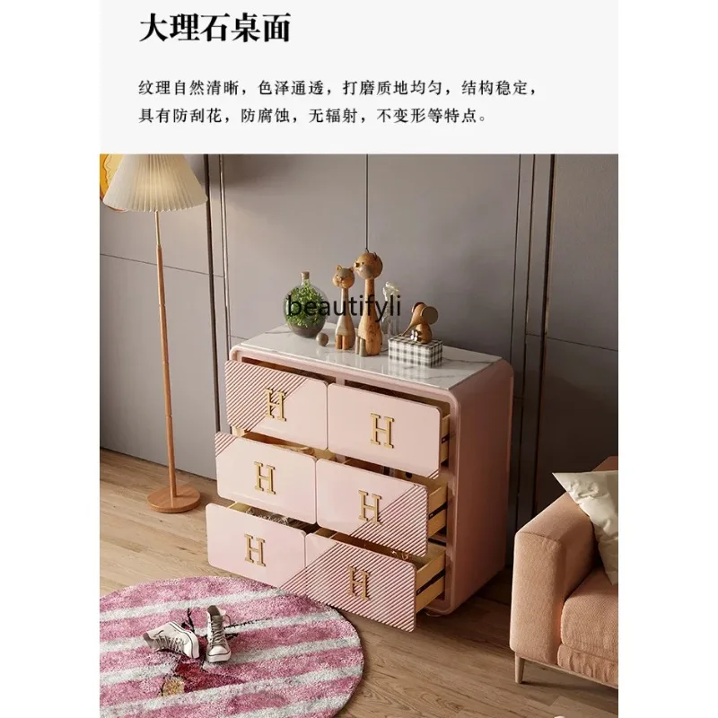 S ضوء فاخر المدخل تخزين خزانة ذات أدراج الحديثة الحد الأدنى غرفة المعيشة غرفة نوم السرير أثاث خزانة متعدد الوظائف 0 #5