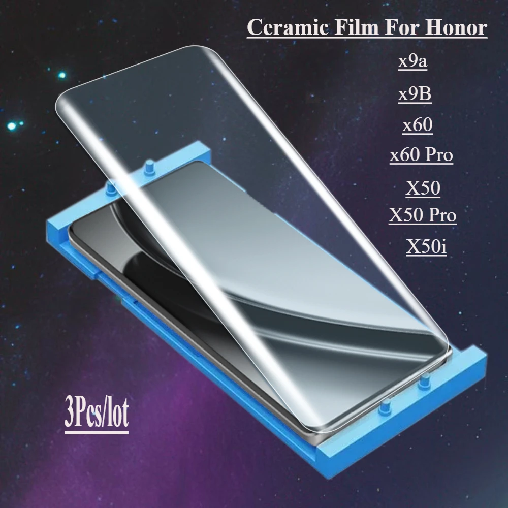 3 Stück Hydrogelfolie für HONOR X9A X9B X40 X50 GT X50i X60 Pro explosionsgeschützte Displayschutzfolie aus Glas mit Installationsset