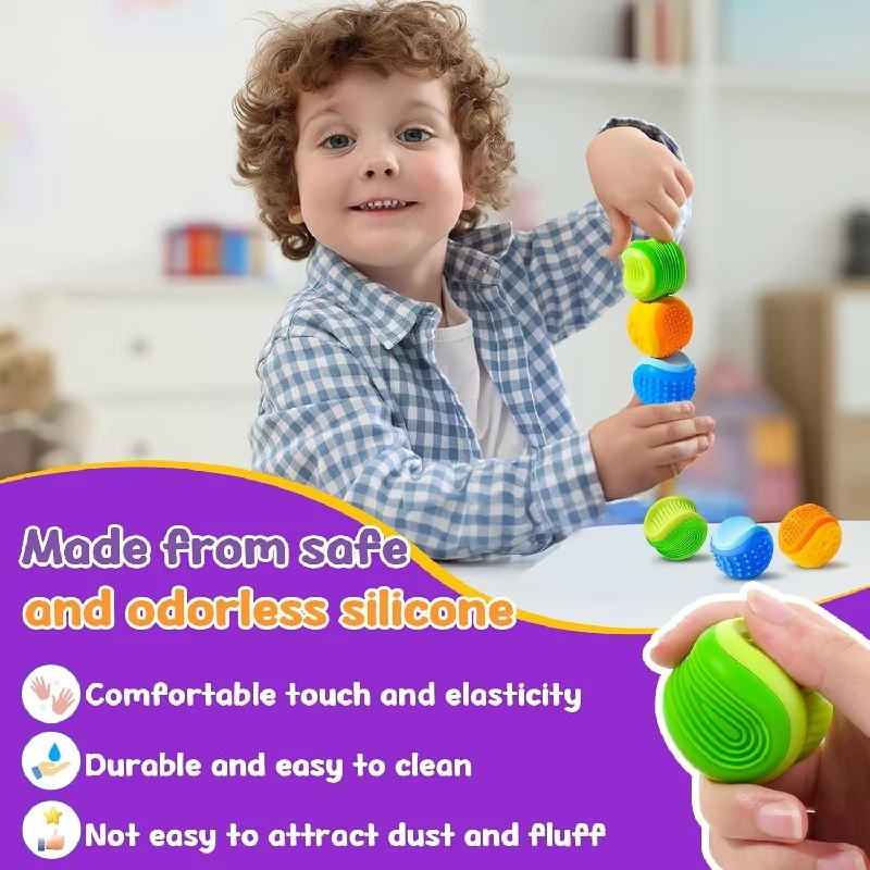 ألعاب فيدجيت حجر حسي للأطفال 3 عبوات ألعاب حسية مزخرفة مزدوجة الجوانب للأطفال من التوحد يهدئ التوتر الهادئ #3