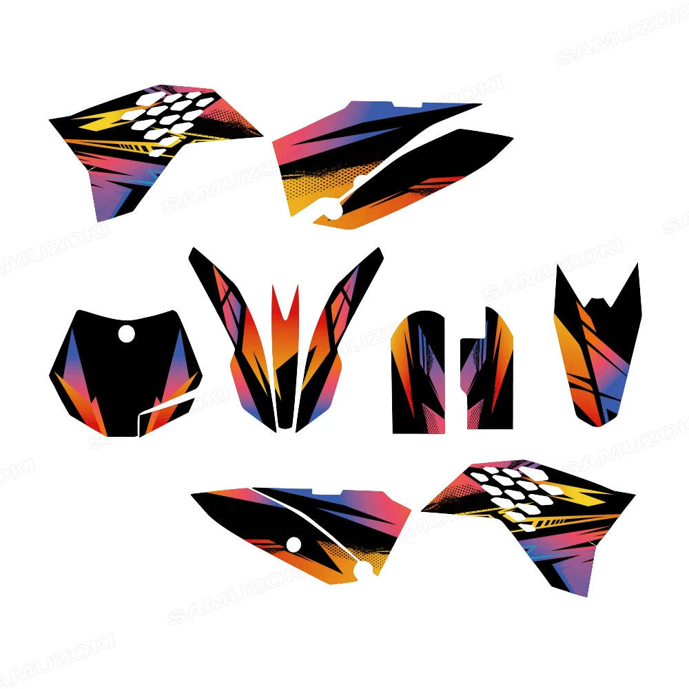 Motorcycle Graphic Kit Decal for 65 SX SX65 Background Protector Sticker 2009-2012 Models - Motorcycle Accessories